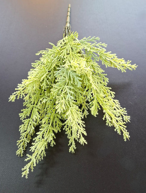 Verdeață artificială decorativă tip ferigă fină, 41cm