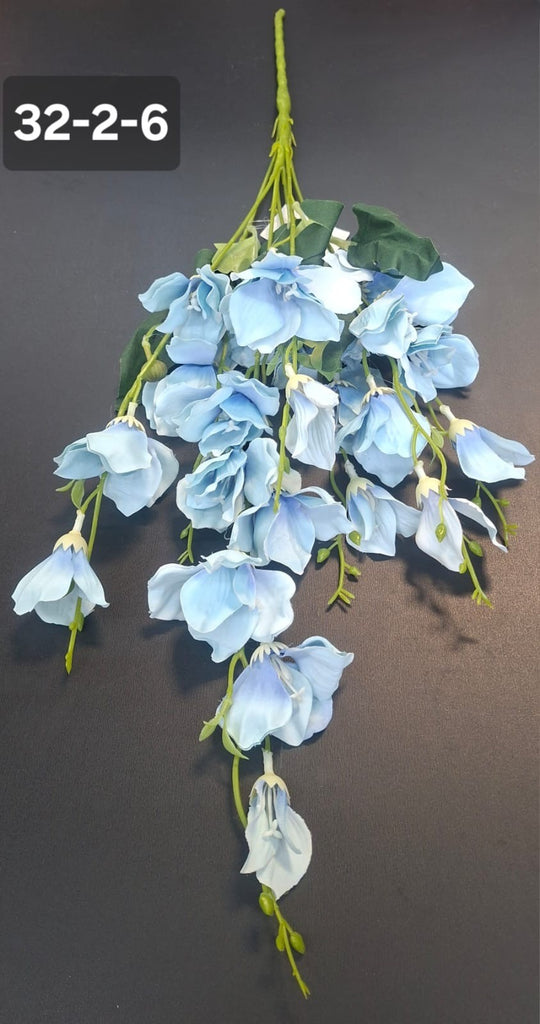 Lisianthus artificial albastru deschis – flori mici decorative 60 cm