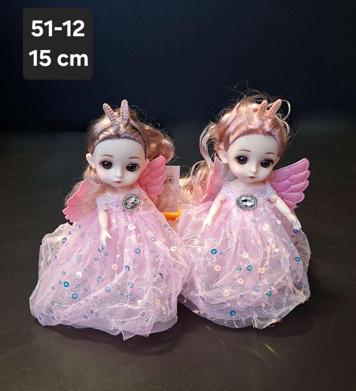 Păpuși Îngeraș cu Rochie Roz - 15cm 10/set