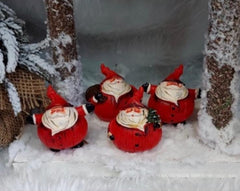 Moș Crăciun decorativi – decor ceramic Crăciun 4/set 5cm