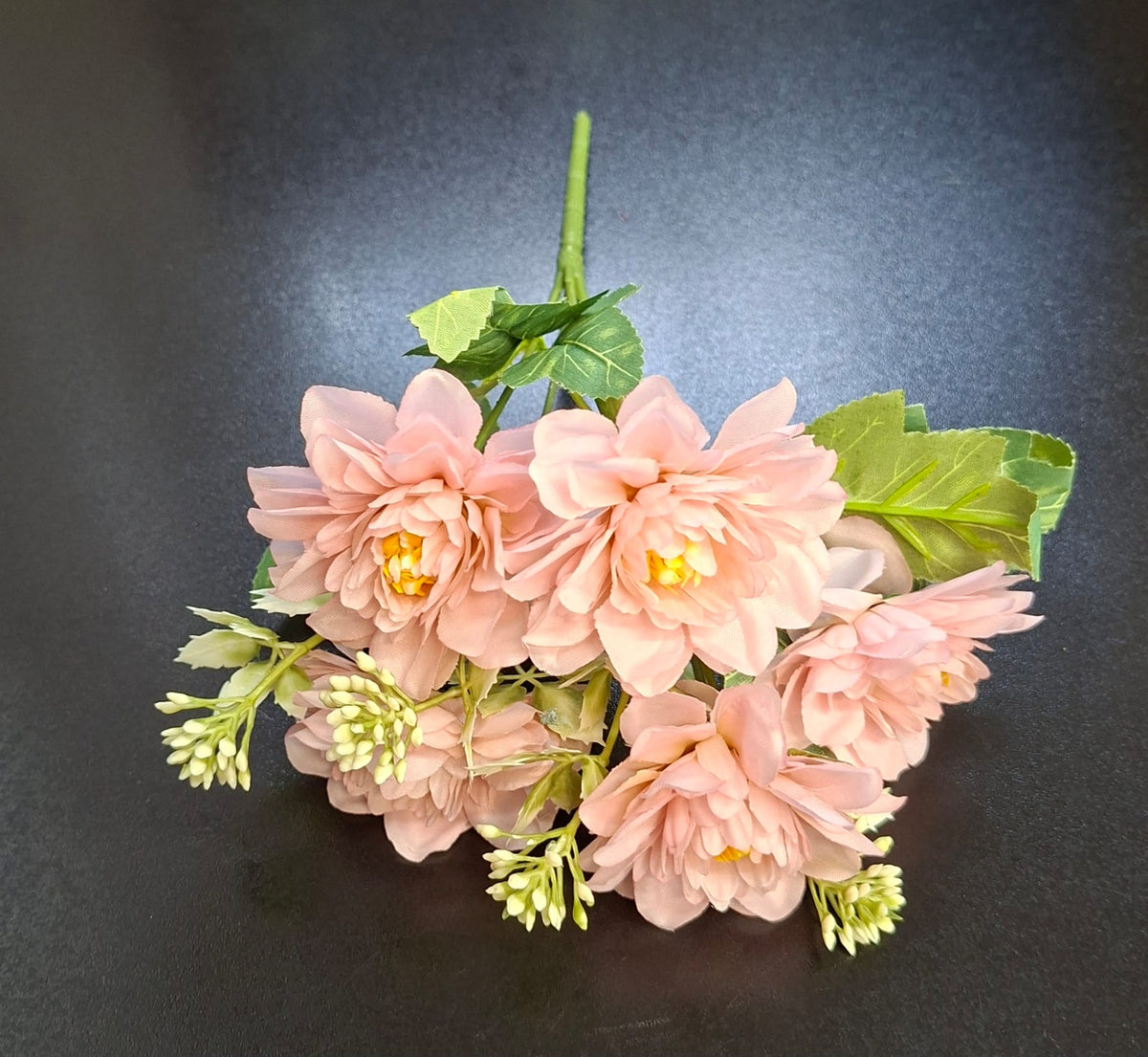 Buchet de dalii artificiale roz – flori mici 26cm