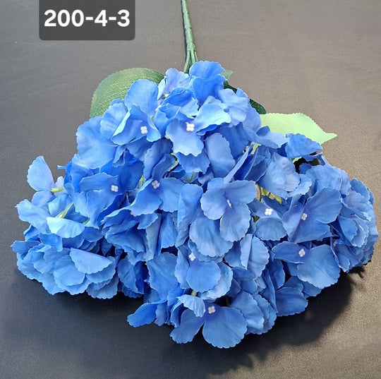 Buchet cu hortensii artificial albastru din material textil - 42cm