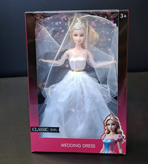 Păpușă Mireasă Classic Girl cu Rochie de Nuntă - 30cm