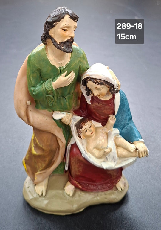 Figurină Sfânta Familie Nașterea Domnului din rasina - 15cm