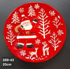 Farfurie decor ceramic Crăciun Moș Crăciun - 20cm