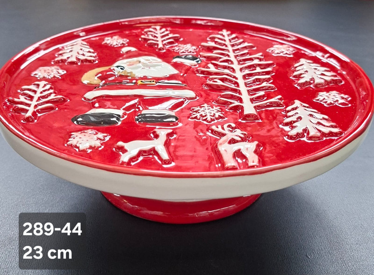 Suport prăjituri decor ceramic Crăciun - 23cm