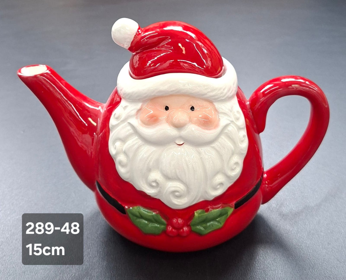 Ceainic decor ceramic Crăciun ceramic Moș Crăciun - 15cm