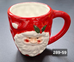 Cană decor ceramic Crăciun Moș Crăciun 3D - 9x7cm