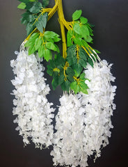 Glicină Artificială Curgătoare Albă 100cm - 12 Fire/Set