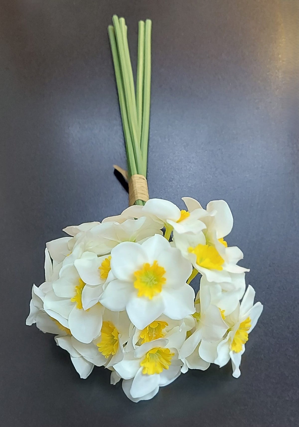 Narcise artificiale albe 40cm – set 6 fire