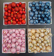 Set globuri Crăciun mixate – 44/set (asortate, diverse dimensiuni)