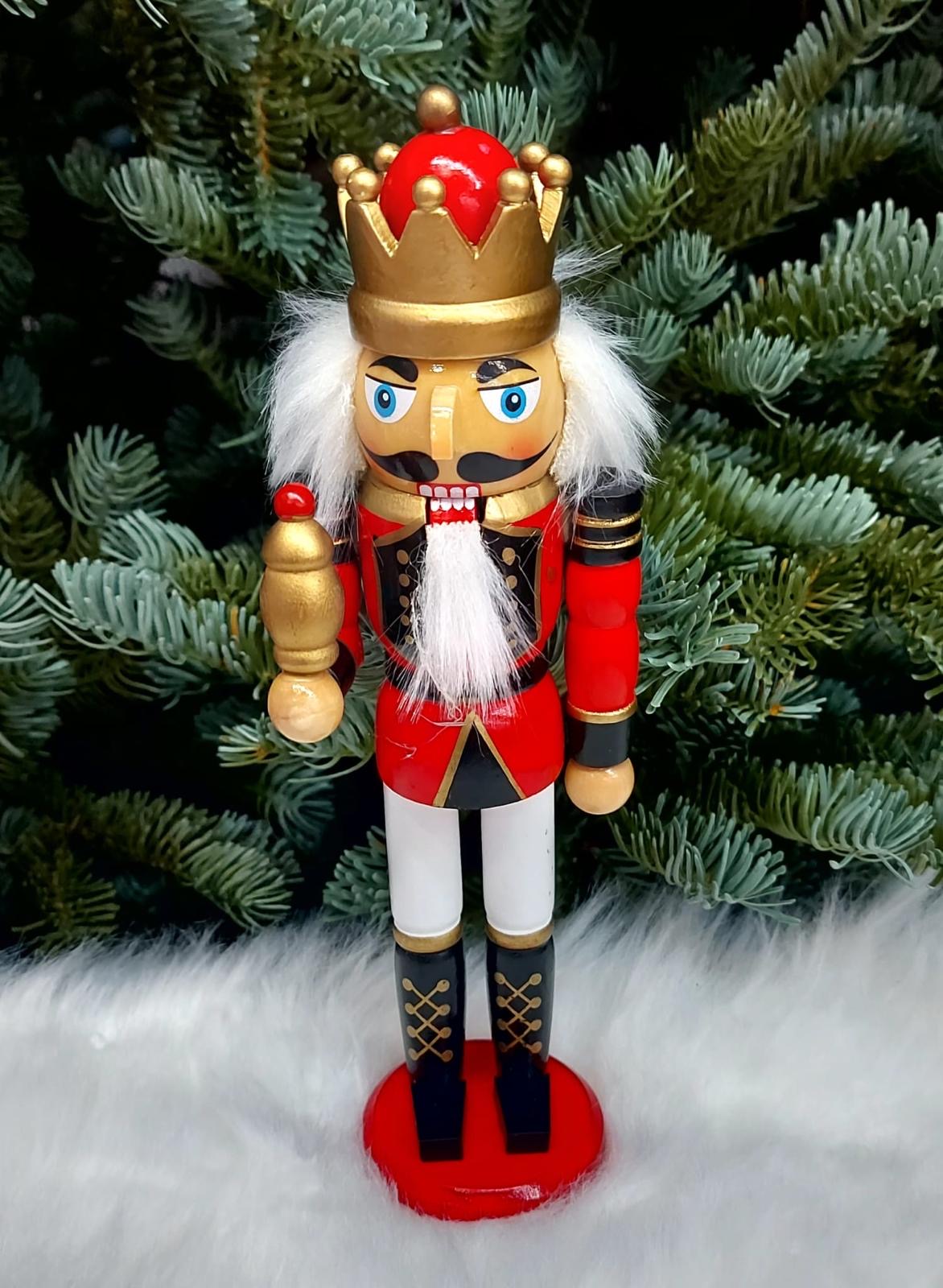 Soldățel decorativ Crăciun – Spargător de nuci roșu 23cm