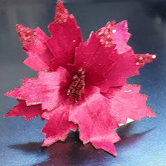 Crăciunițe artificiale roșii – flori decorative Crăciun 10/set