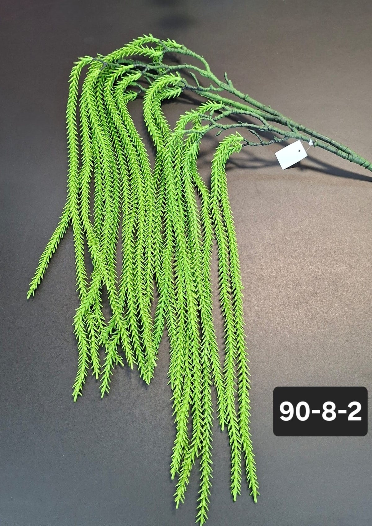Ramură decorativă curgătoare artificială verde de 125cm