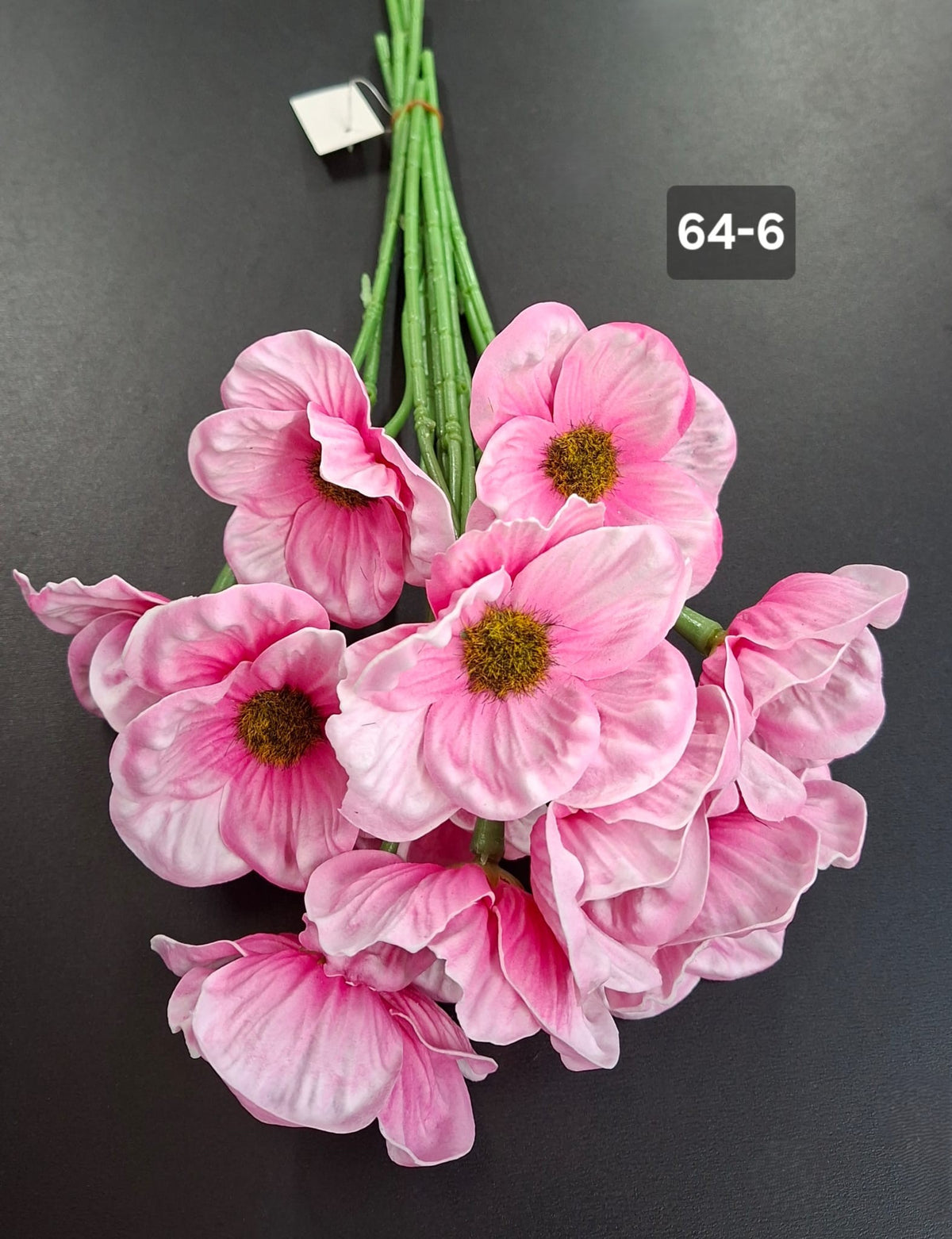 Anemone artificiale roz 33cm – set 10 fire