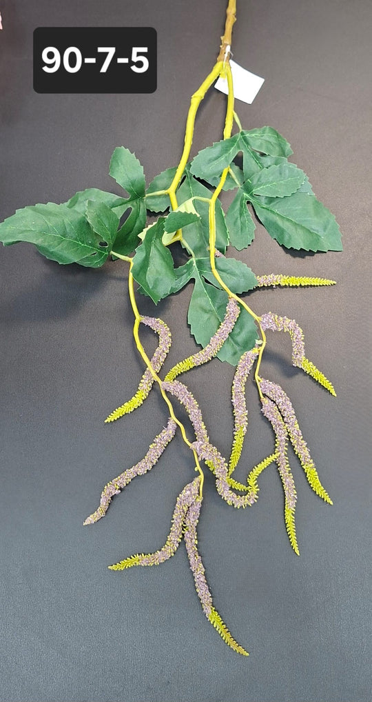 Ramură decorativă Amaranthus curgător mov, 80cm