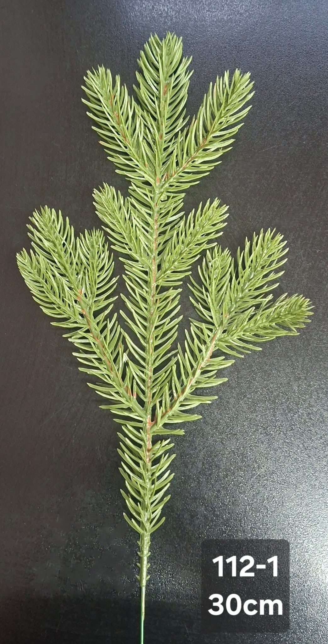 Crenguțe artificiale de brad verde deschis – 30 cm, 10/set