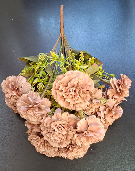 Buchet garoafe artificiale roz cappuccino 48cm – flori decorative