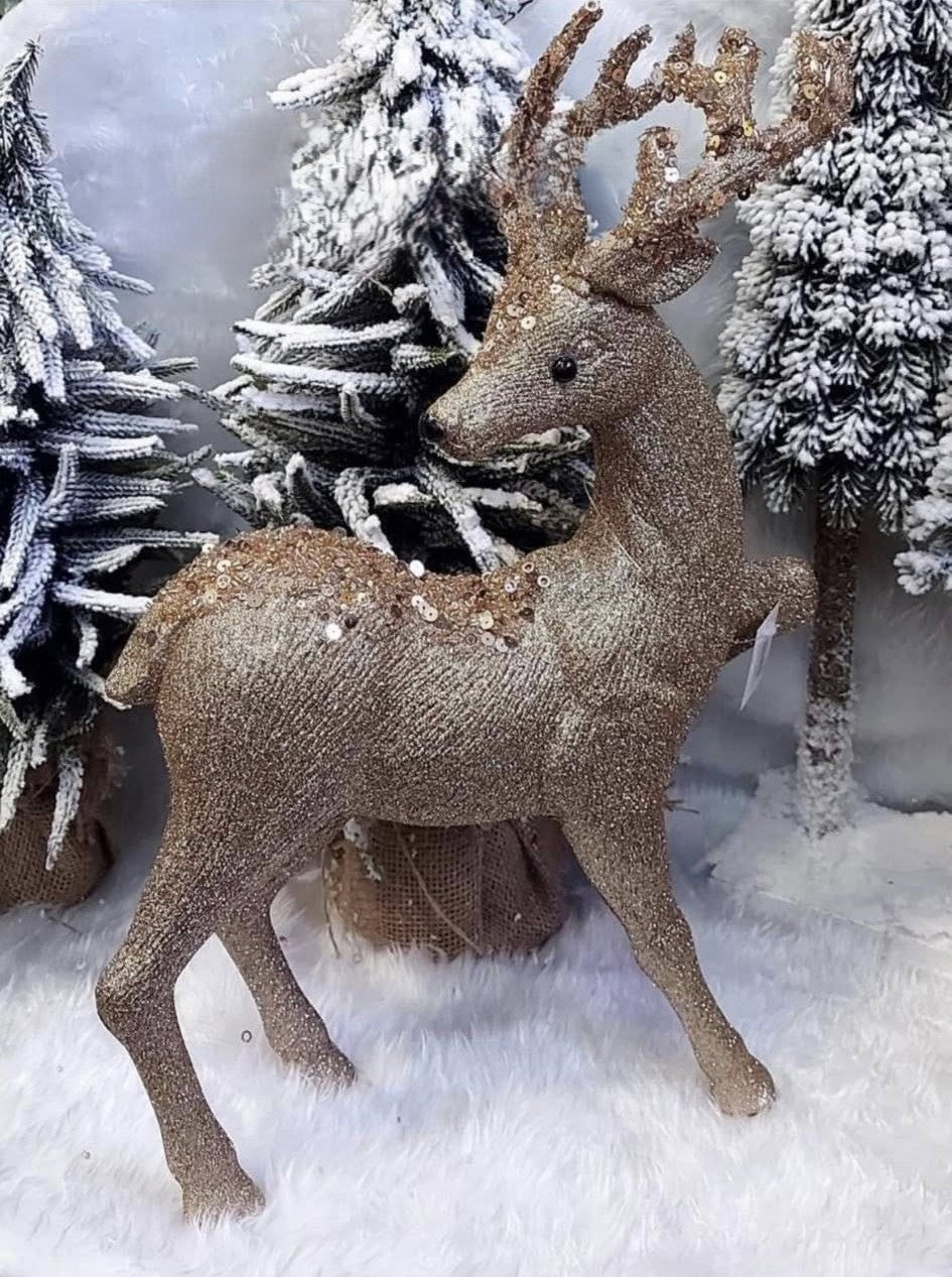 Ren decorativ șampanie Crăciun – 45x50cm