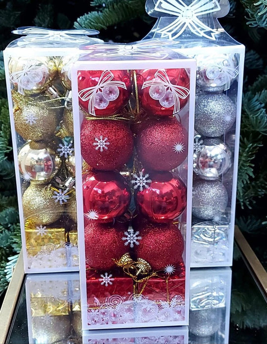 Globuri Crăciun decorative pentru brad – set 20 bucăți 3cm