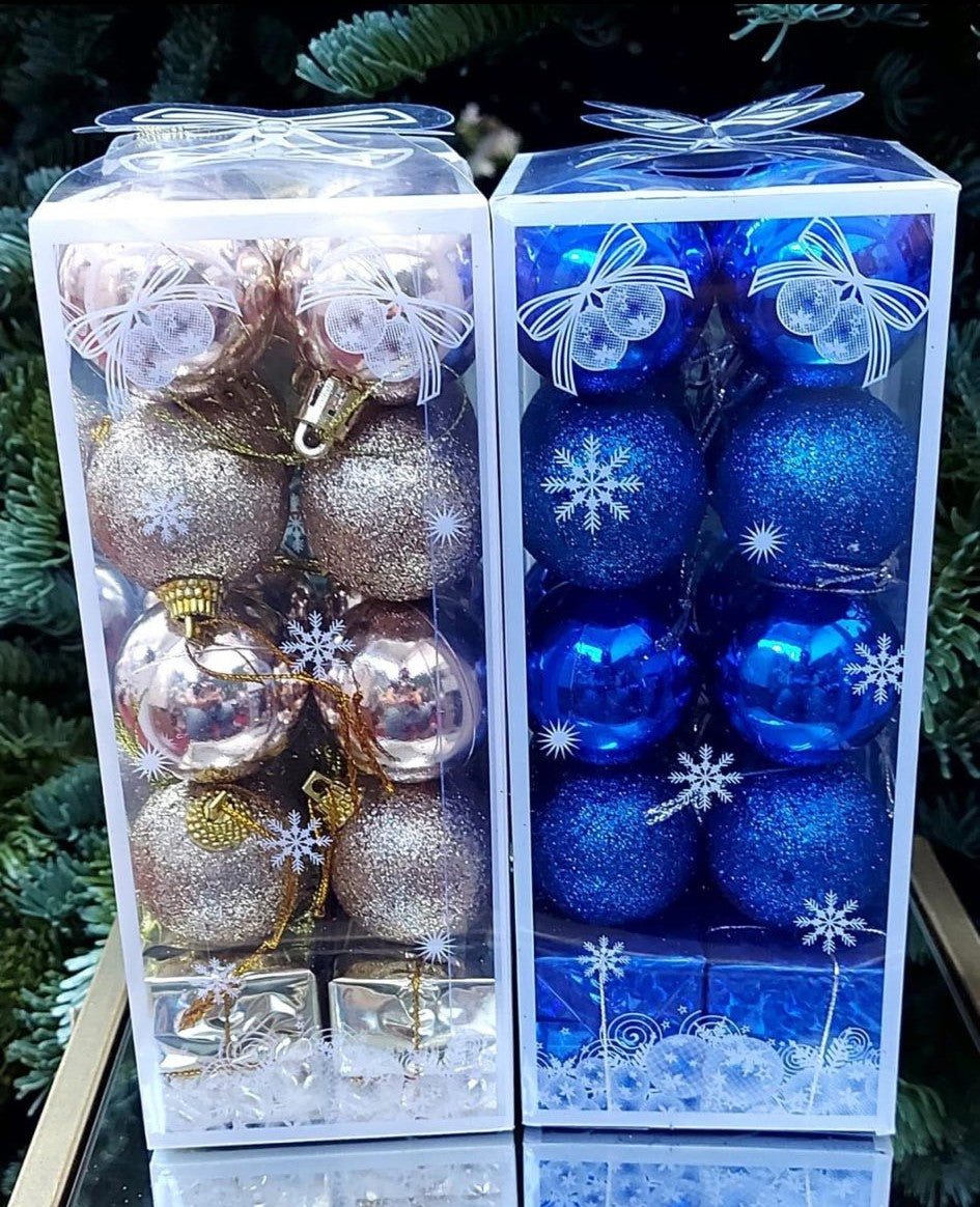 Globuri Crăciun decorative pentru brad – set 20 bucăți 3cm