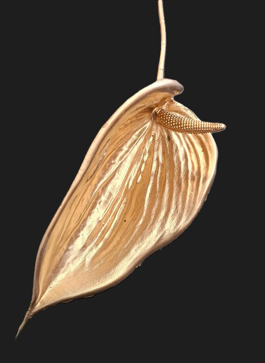 Floare Anthurium Artificială Aurie - 70cm
