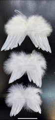 Set 12 aripi îngeraș din pene albe, 3 dimensiuni disponibile
