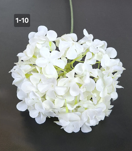 Fir Hortensie artificială alb crem - 70cm