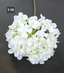 Fir Hortensie artificială alb crem - 70cm