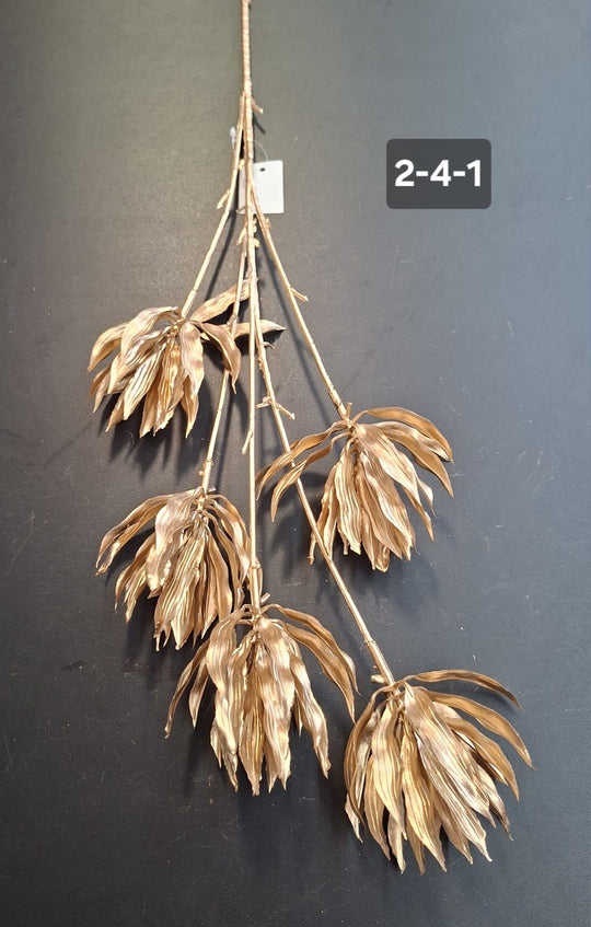 Ramură Aurie cu Flori Curgătoare - 80cm