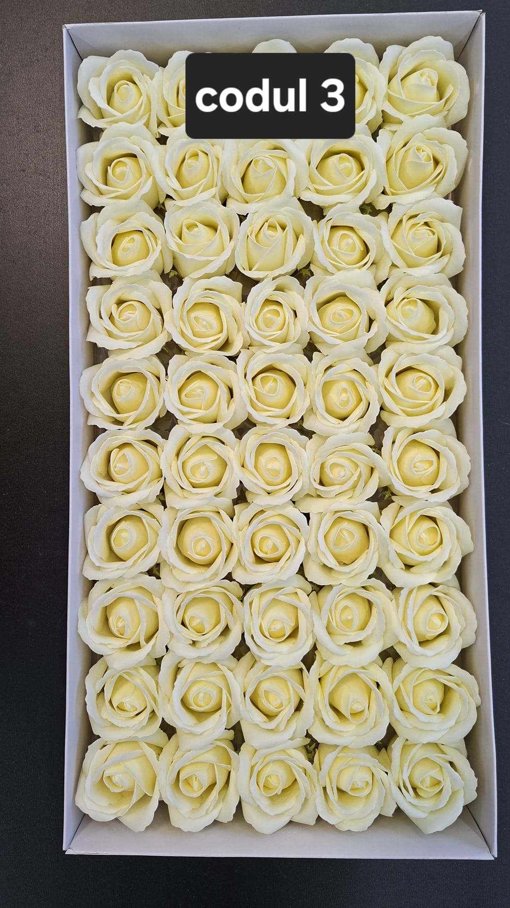 Trandafiri pasta de sapun sapun, 5cm, cutie 50 buc
