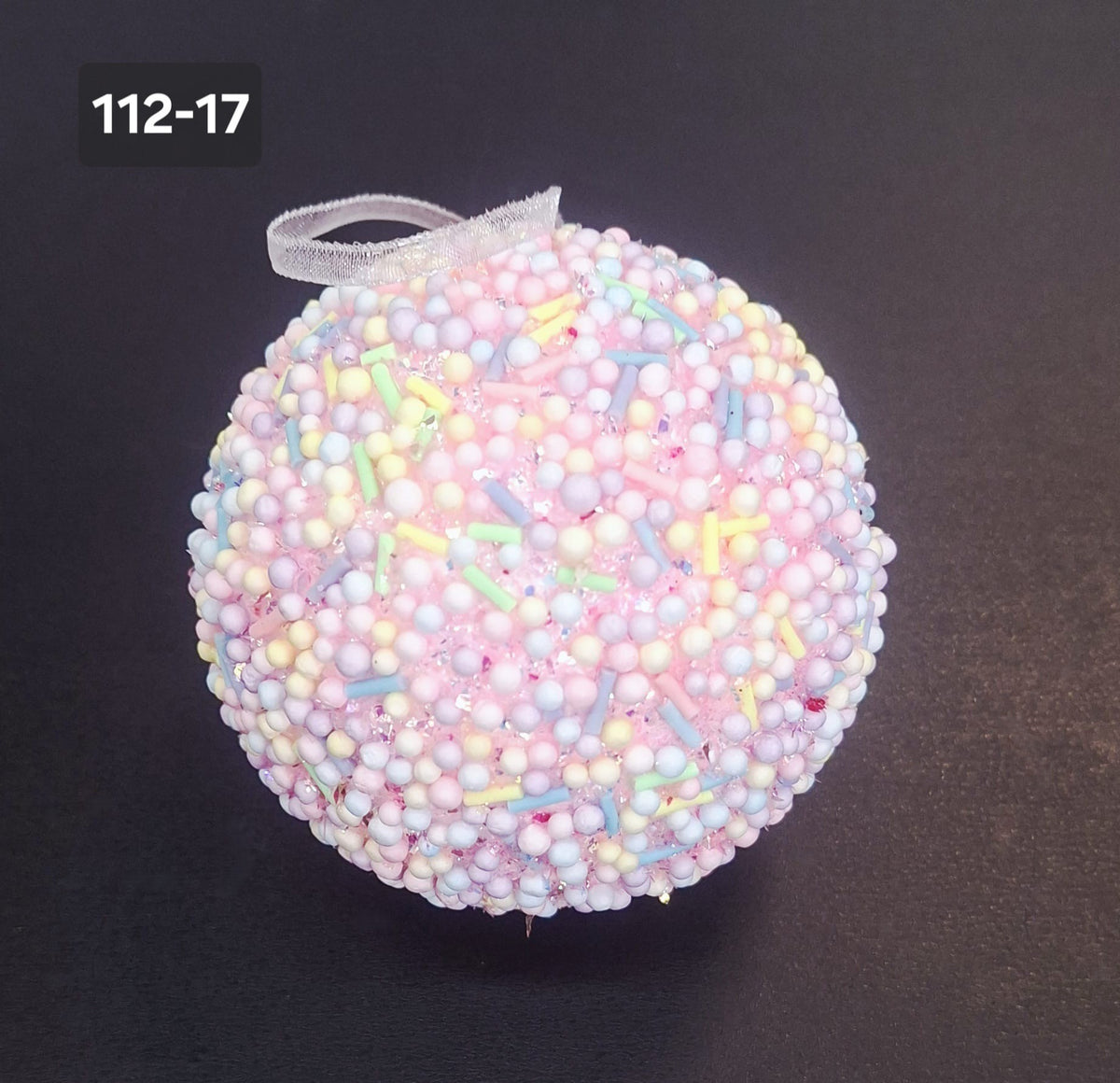 Glob Decorativ de Crăciun cu Biluțe Multicolore - 8cm, Set 10 Bucăți