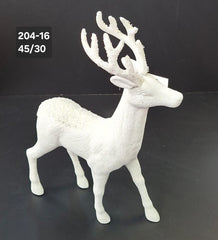 Ren decorativ alb cu sclipici fin – 45x30cm