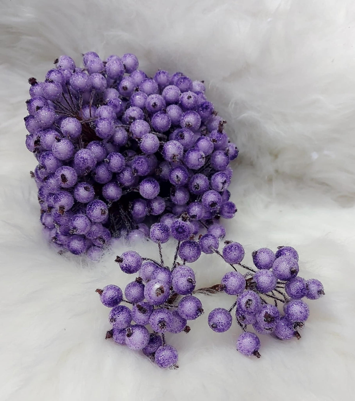 Bobite decorative Crăciun mov înghețate – set 400 buc