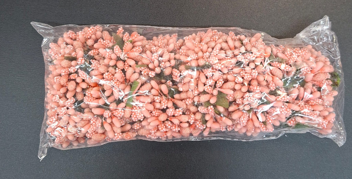 Flori din plastic - Stamine 144/set somon deschis