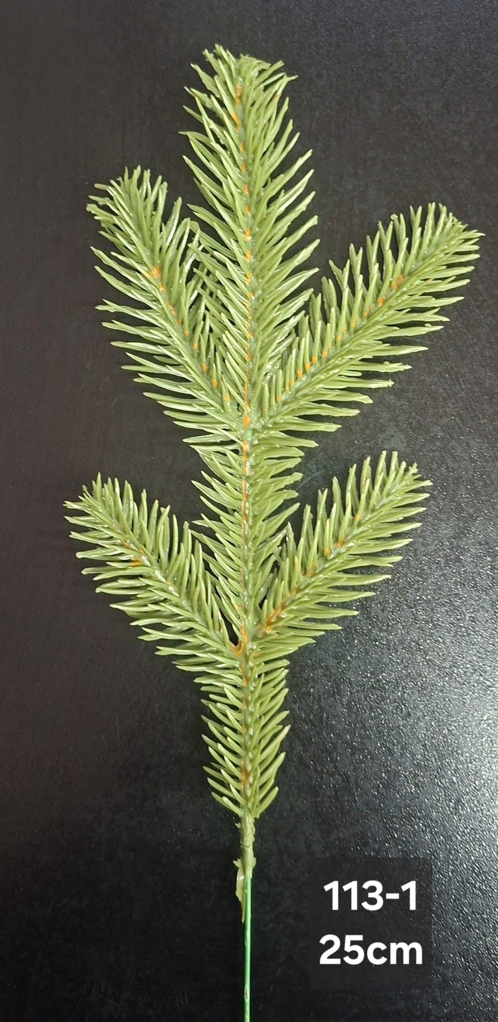 Crenguțe artificiale de brad verde deschis – 25cm, 10/set