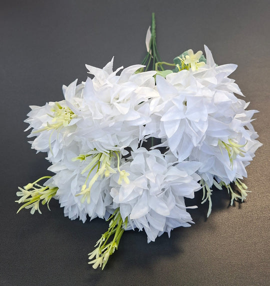 Buchet artificial cu dalii albe, 35cm