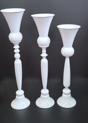 Suport decorativ alb pentru flori – design modern înalt