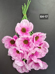 Anemone artificiale roz 33cm – set 10 fire
