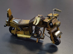 Machetă decorativă motocicleta de epocă din lemn - 19cm
