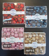 Set globuri Crăciun mixate – 44/set (asortate, diverse dimensiuni)
