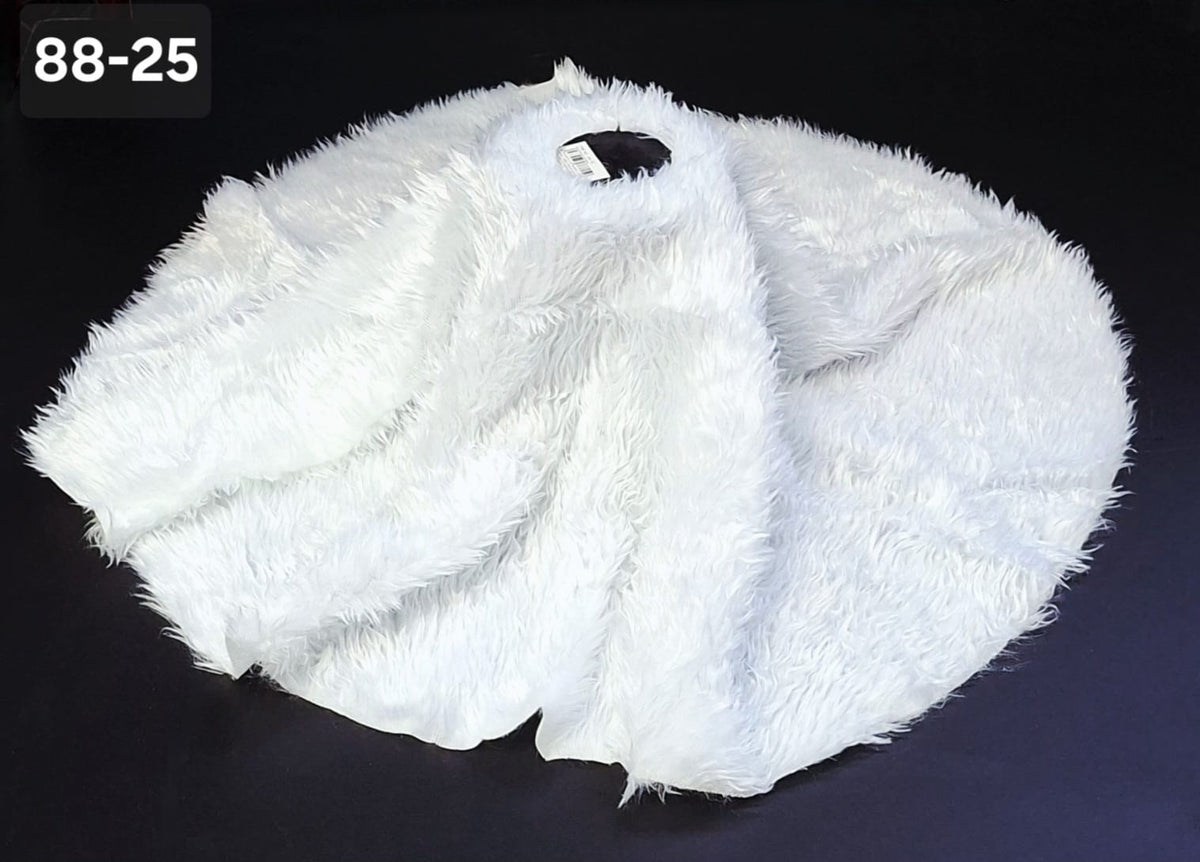 Covoraș Decorativ pentru Bradul de Crăciun, Alb Pufos, Diametru - 92cm