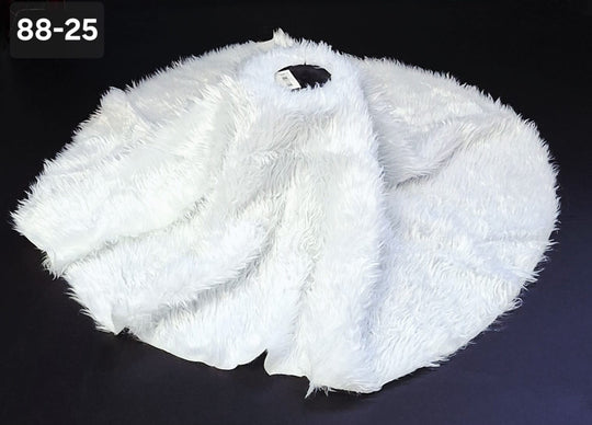 Covoraș Decorativ pentru Bradul de Crăciun, Alb Pufos, Diametru - 92cm
