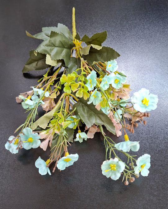 Buchet Artificial Flori de Câmp 30cm – Flori Mici Decorative Bleu