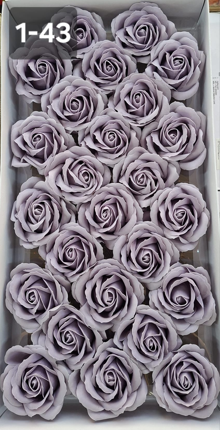 Trandafiri din pastă de săpun mov – Set 25 bucăți, 8cm