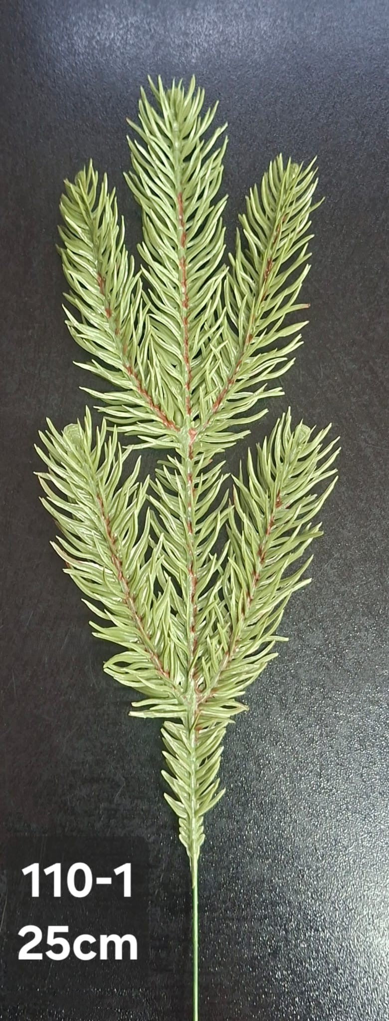 Crenguțe artificiale de brad verde deschis – 25cm, 10/set