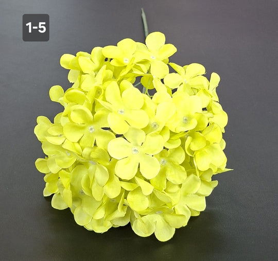 Fir Hortensie artificială galben lime - 70cm