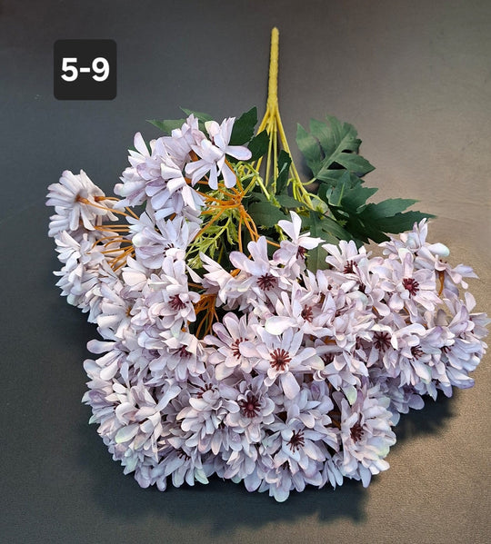 Buchet flori artificiale crizanteme lila - 48cm