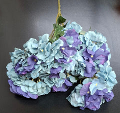 Buchet cu Hortensii bleu și violet – Flori Artificiale Elegante din Material Textil