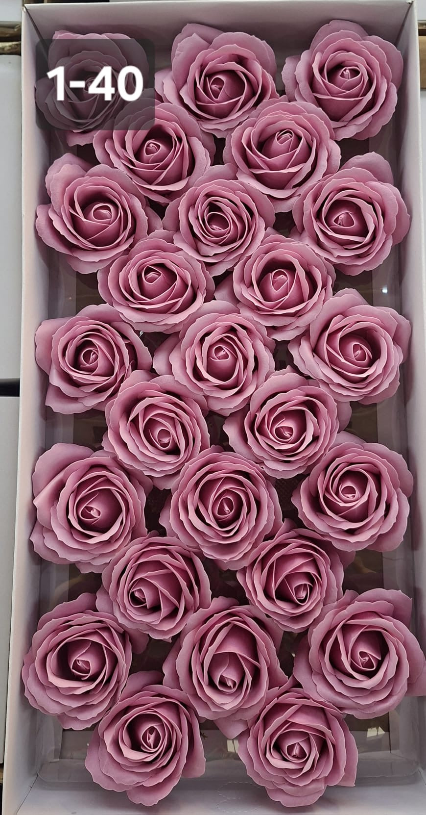 Trandafiri din pastă de săpun – set 25 bucăți, 8 cm